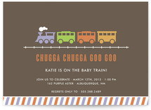 Chugga Chugga Goo Goo Baby Shower Invitations