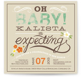 Oh Baby Florals Baby Shower Invitations
