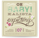 Oh Baby Florals Baby Shower Invitations
