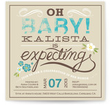 Oh Baby Florals Baby Shower Invitations
