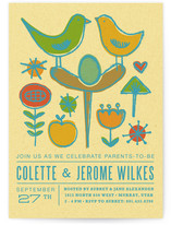 Nesting Birds Baby Shower Invitations