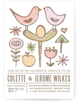 Nesting Birds Baby Shower Invitations