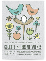 Nesting Birds Baby Shower Invitations