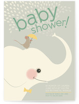 Elephant Showers Baby Shower Invitations