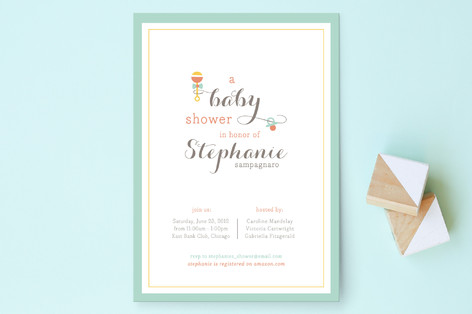 Rattle and Hum Baby Shower Invitations