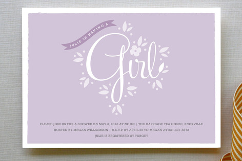 New Blooms Baby Shower Invitations