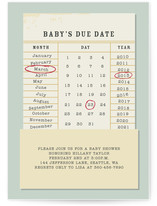 Baby's Due Date Baby Shower Invitations