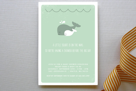 The Arrival of a Little Squirt Baby Shower Invitations