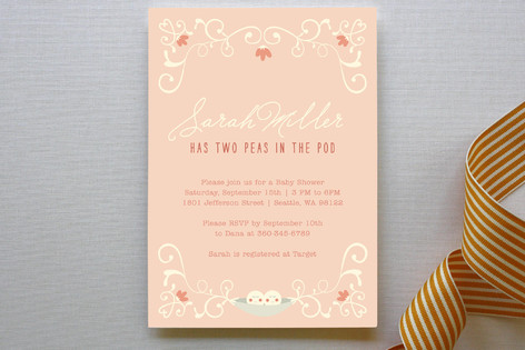 Baby Peas in a Pod Baby Shower Invitations