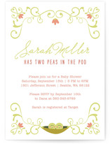 Baby Peas in a Pod Baby Shower Invitations