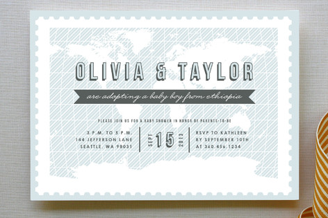 Our Little Worldly Baby Baby Shower Invitations