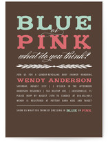 Blue or Pink Reveal Baby Shower Invitations