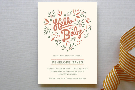 Hello Heart Baby Shower Invitations