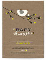Nesting Bird Baby Shower Invitations