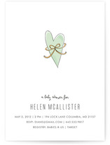 Heart & Bow Baby Shower Invitations