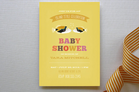 Tropical Shower Baby Shower Invitations
