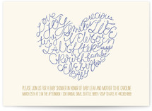 Written on Her Heart Baby Shower Invitations