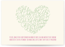 Written on Her Heart Baby Shower Invitations
