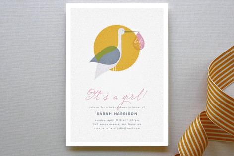 Via Stork Baby Shower Invitations