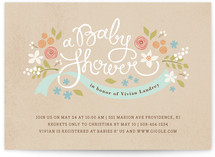 Rustic Ribbons and Flora Baby Shower Invitations