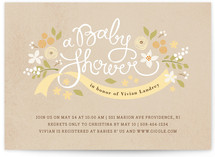 Rustic Ribbons and Flora Baby Shower Invitations