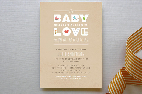 Baby Essentials Baby Shower Invitations