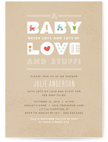 Baby Essentials Baby Shower Invitations