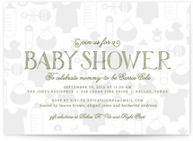 Baby Icons Baby Shower Invitations