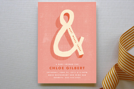 Bold Ampersand Baby Shower Invitations