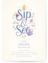 Sweet Sip & See Baby Shower Invitations
