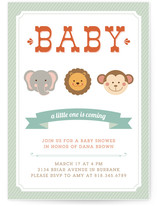Little Wild One Baby Shower Invitations