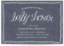 Blue Jean Baby Shower Invitations
