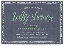 Blue Jean Baby Shower Invitations