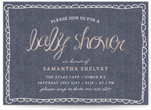 Blue Jean Baby Shower Invitations