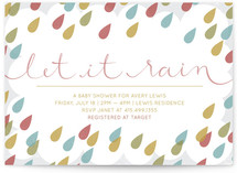 Let It Rain Baby Shower Invitations