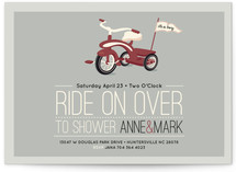 Ride On Over Baby Shower Invitations