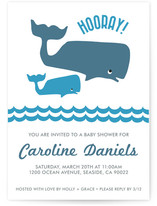 Big Whale Little Whale Baby Shower Invitations
