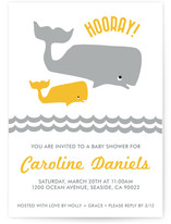 Big Whale Little Whale Baby Shower Invitations