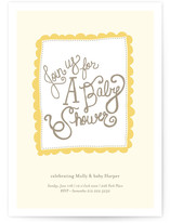 Stitched Blankie Baby Shower Invitations