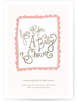 Stitched Blankie Baby Shower Invitations