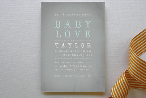 Baby Love Baby Shower Invitations