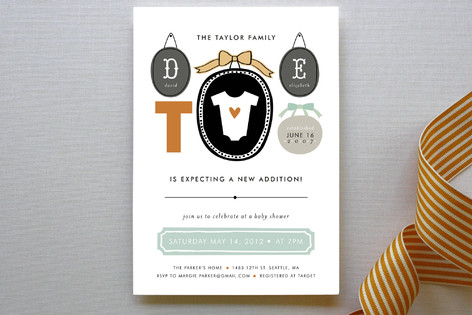 Family Picture Wall Baby Shower Invitations