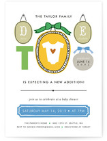 Family Picture Wall Baby Shower Invitations