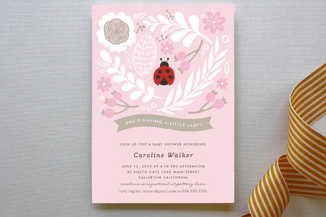 A Little Lady Baby Shower Invitations