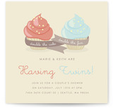 Double Cupcake Fun Baby Shower Invitations