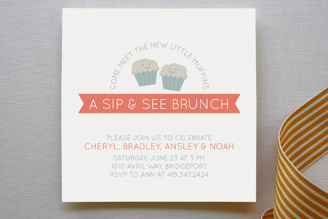 Muffins Baby Shower Invitations