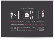 Sip Sip Hooray Baby Shower Invitations