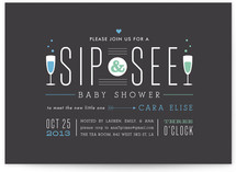 Sip Sip Hooray Baby Shower Invitations