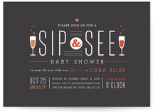 Sip Sip Hooray Baby Shower Invitations