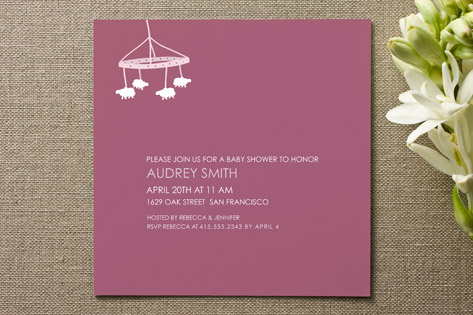 Simply Mobile Baby Shower Invitations